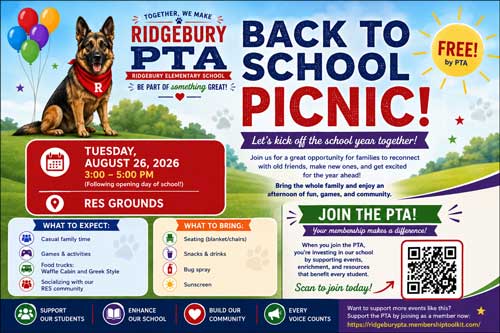 PTA Picnic Reminder flyer